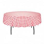 White/Red Checkered Half Drop 108 Inch White/Red Checkered Half Drop 108 Inch